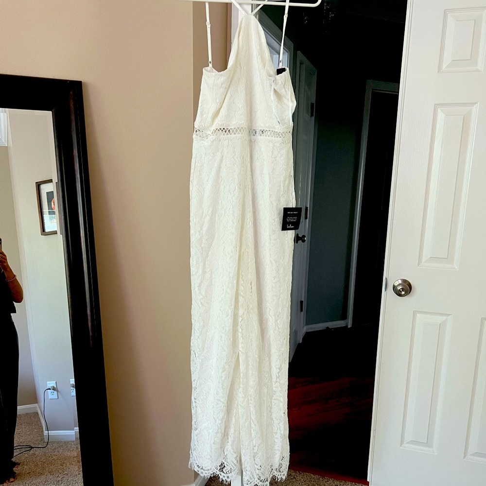 White lace jumpsuit for shower or rehearsal size small